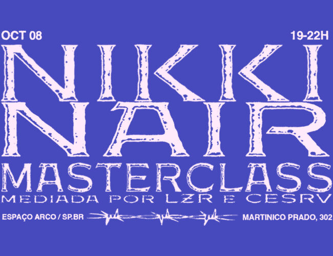 No dia 08 de outubro, o selo Tijolo Records recebe Nikki Nair em uma Masterclass de produção musical.